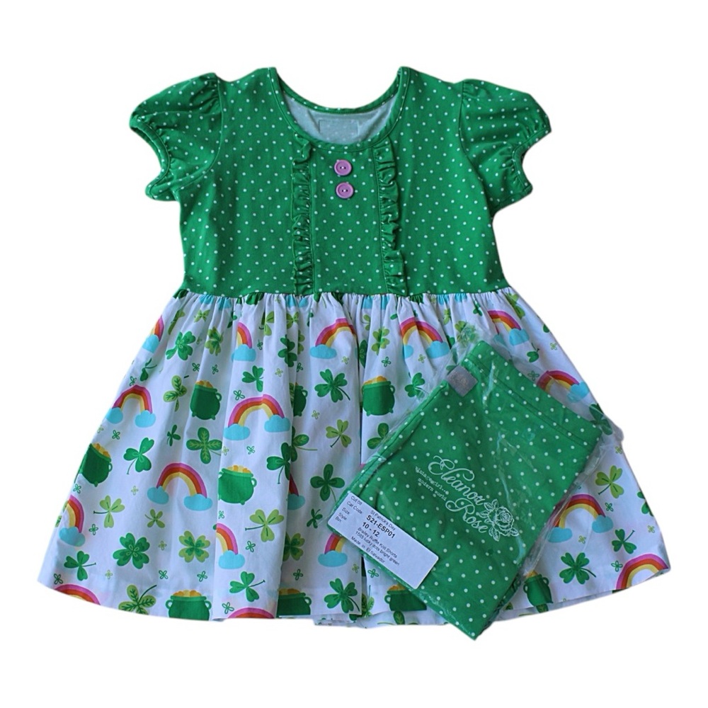 Eleanor Rose Lucky Shamrock Rhonda Top Short Set. Size 10/12
